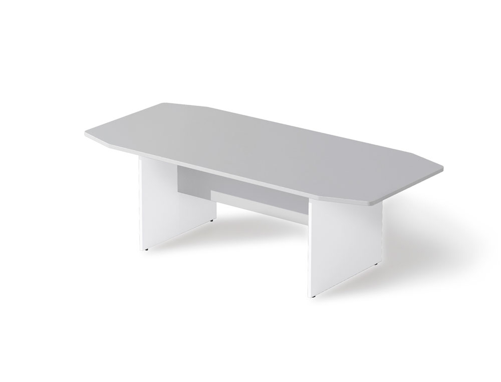 MESA DE REUNION ROCADA MEETING 3003AW02 ESTRUCTURA MADERA BLANCO TABLERO MADERA GRIS 220X100X74 CM
