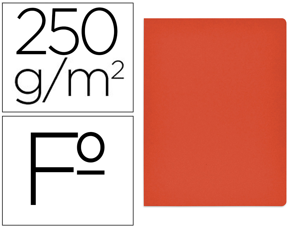 SUBCARPETA CARTULINA GIO SIMPLE INTENSO FOLIO ROJO 230G/M2