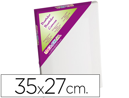 BASTIDOR LIDERPAPEL 5F LIENZO GRAPADO TRASERO ALGODON 100% MARCO PAWLONIA 1,8X3,8 CM BORDES MADERA 35X27 CM