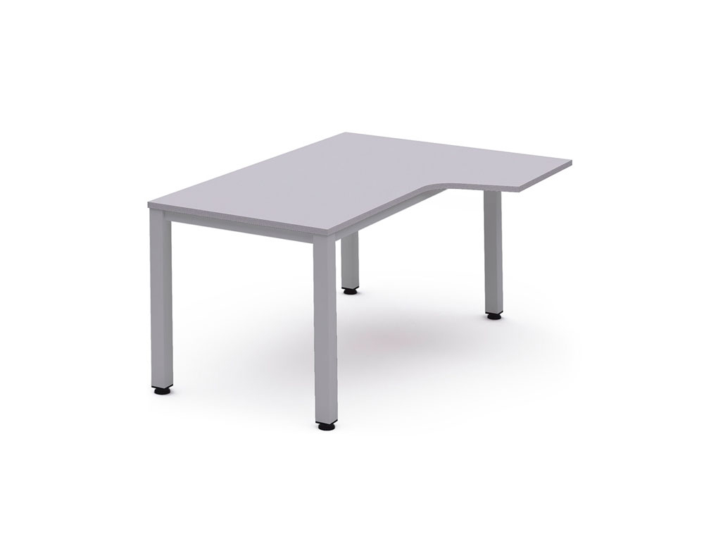 MESA OFICINA ROCADA SERIE EXECUTIVE FORMA EN L DERECHA 180X110 CM ACABADO GRIS/GRIS