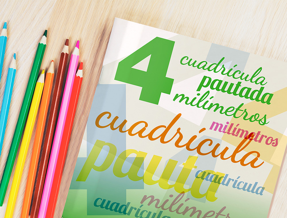 LIBRETA LIDERPAPEL PAUTAGUIA TAPA CARTONCILLO 32 HOJAS DIN A4 70GR CUADRICULADO PAUTADO 4 MM