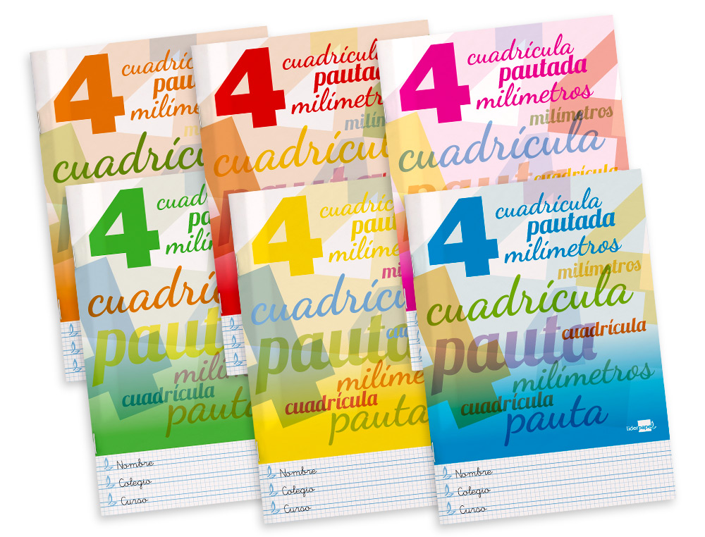 LIBRETA LIDERPAPEL PAUTAGUIA TAPA CARTONCILLO 32 HOJAS DIN A4 70GR CUADRICULADO PAUTADO 4 MM