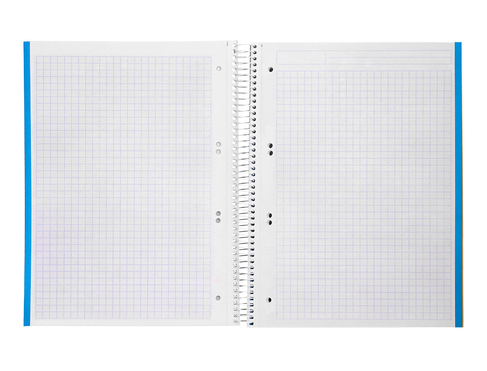 CUADERNO ESPIRAL LIDERPAPEL A5 MICRO JOLLY TAPA FORRADA 140H 75GR CUADRO 5MM 5 BANDAS 6 TALADROS COLORES SURTIDOS