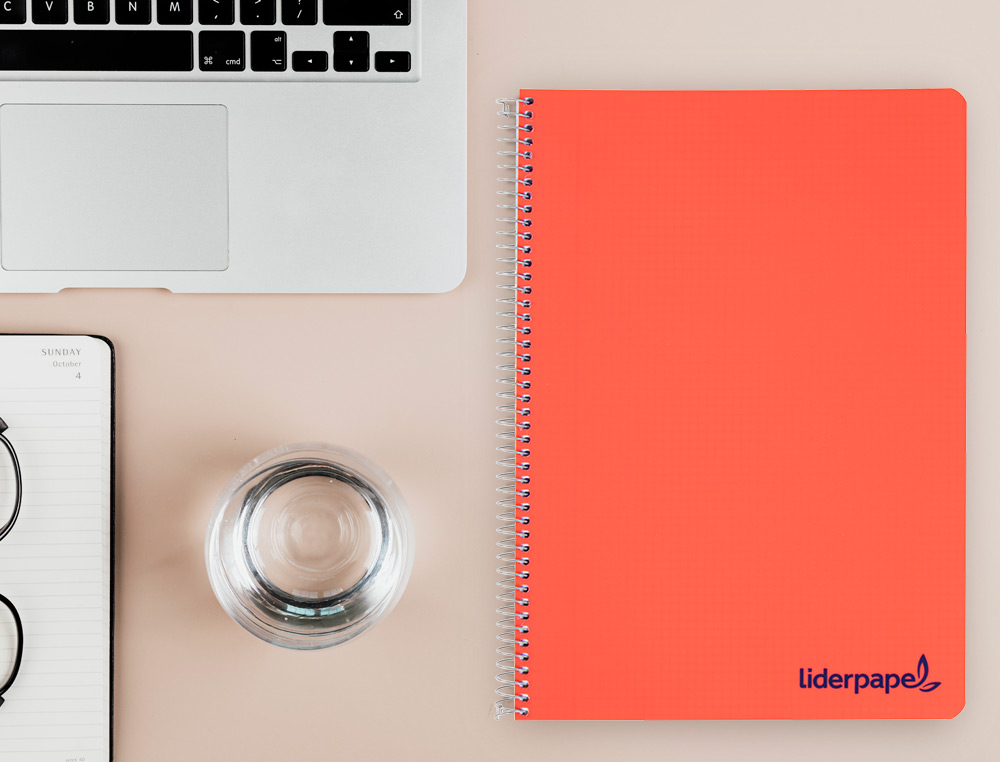 CUADERNO ESPIRAL LIDERPAPEL A4 WONDER TAPA PLASTICO 80H 90GR LISO COLORES SURTIDOS