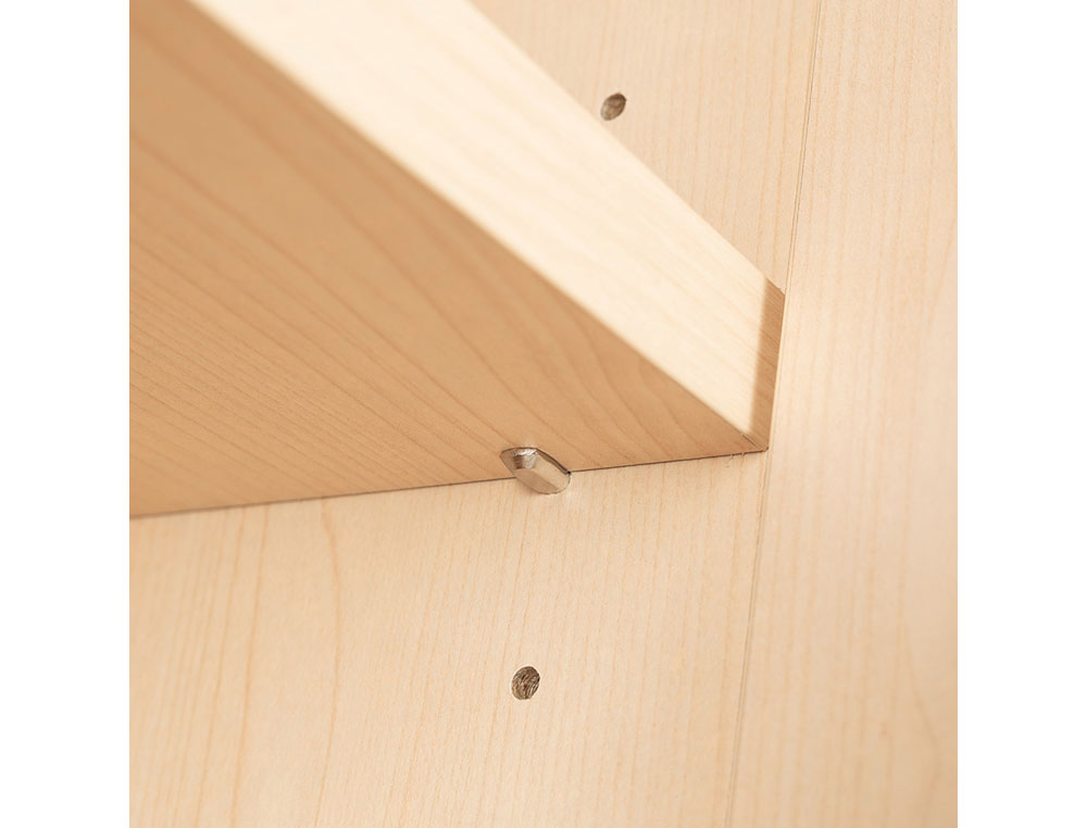 ARMARIO ROCADA CON CUATRO ESTANTES SERIE STORE 195X90X45 CM ACABADO HAYA/HAYA