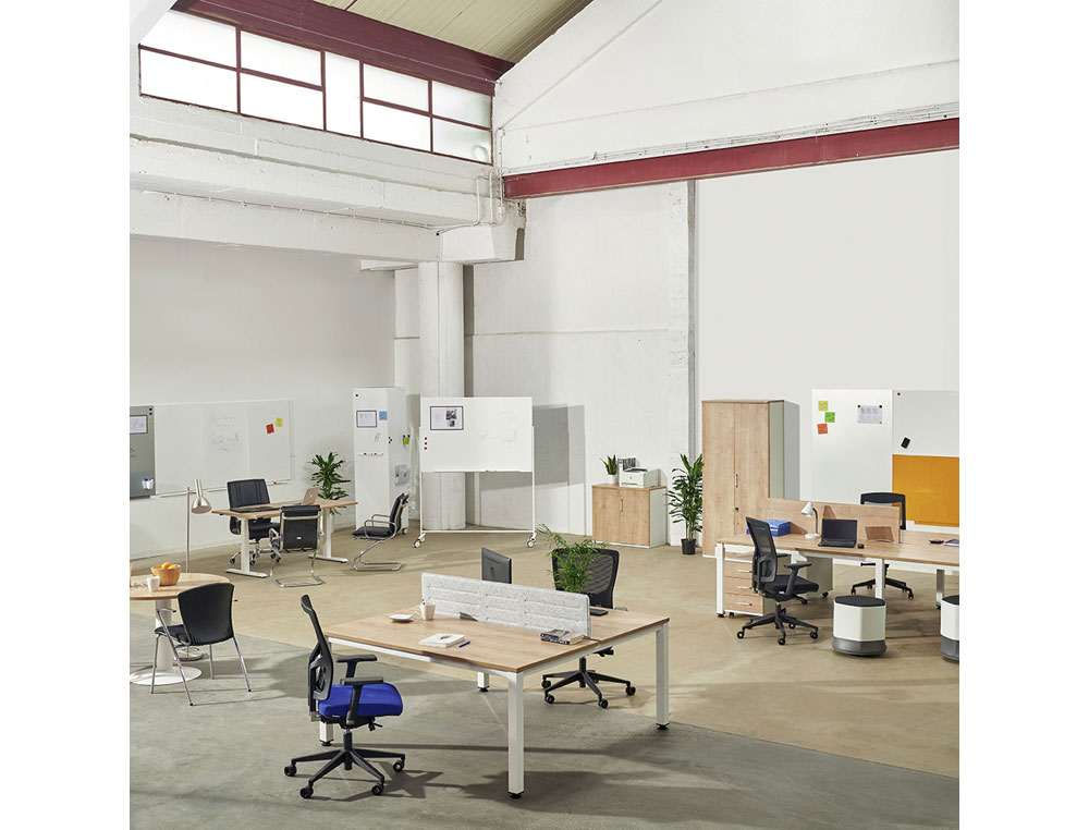 ARMARIO ROCADA CON CUATRO ESTANTES SERIE STORE 195X90X45 CM ACABADO HAYA/HAYA