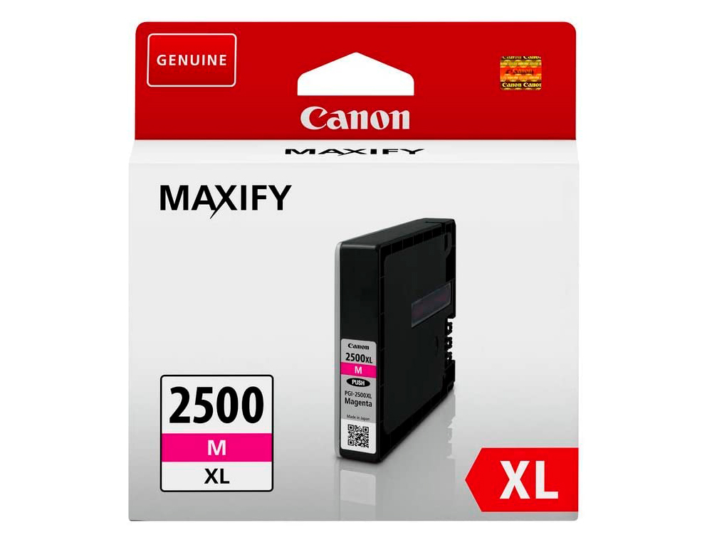 INK-JET CANON PGI 2500 XL MAXIFY IB4050 / MB5050 / MB5150 / MB5155 / MB5350 / MB5450 MAGENTA 1295 PAGINAS
