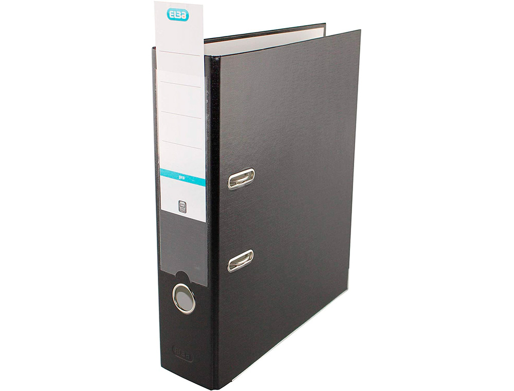 ARCHIVADOR DE PALANCA ELBA TOP CARTON COMPACTO POLIPROPILENO CON RADO DIN A4 LOMO DE 80 MM NEGRO