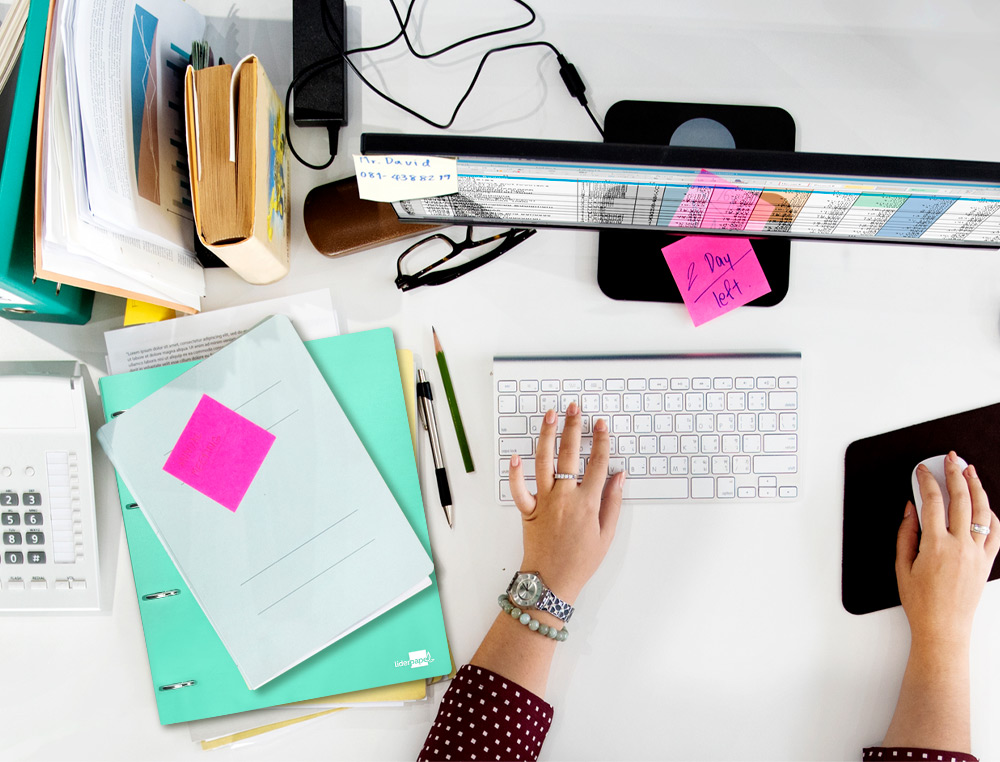 CARPETA LIDERPAPEL 4 ANILLAS MIXTAS 40 MM POLIPROPILENO DIN A4 VERDE MANZANA OPACO