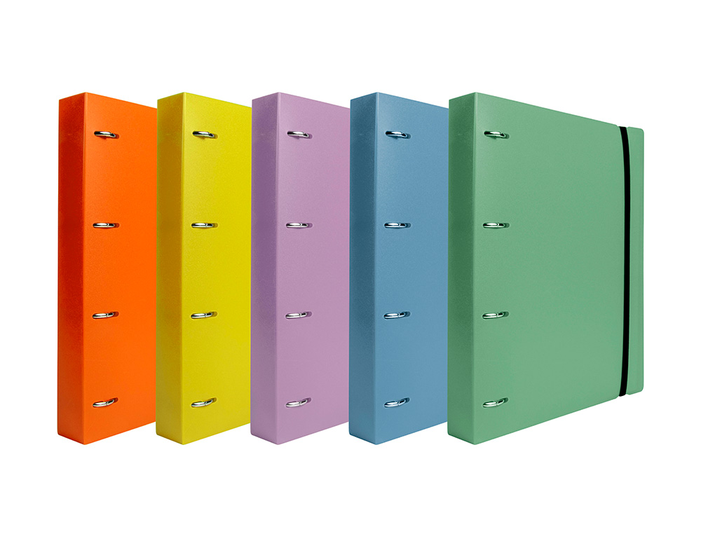 CARPETA CON RECAMBIO LIDERPAPEL A4 CUADRO 5MM 100 HOJAS 80G POLIPROPILENO 4 ANILLAS 25MM COLOR VERDE