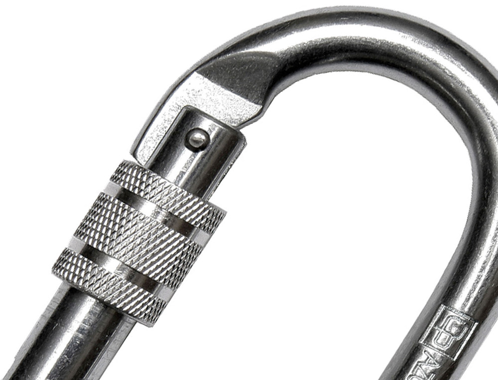 MOSQUETON ACERO APERTURA 18 MM CIERRE ROSCA MANUAL RESISTENCIA 25 KN