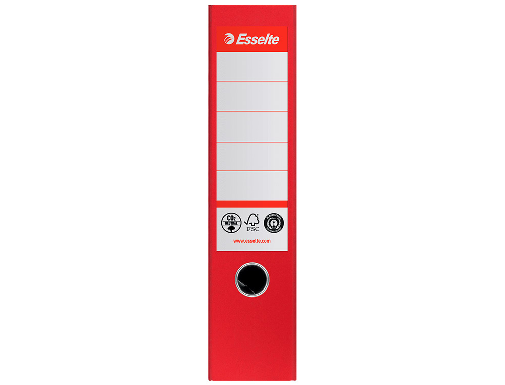 ARCHIVADOR DE PALANCA ESSELTE N 1 CO2 NEUTRAL DIN A4 CARTON FORRADO LOMO 75 MM ROJO VIVIDA