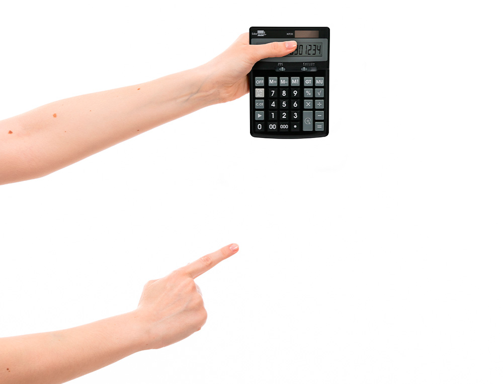 CALCULADORA LIDERPAPEL SOBREMESA XF31 14 DIGITOS SOLAR Y PILAS COLOR NEGRO 170X122X35 MM