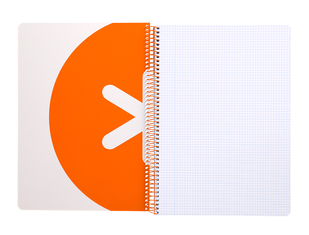 CUADERNO ESPIRAL A4 ANTARTIK TAPA DURA 80H 90GR CUADRO 4MM CON MARGEN COLOR MOSTAZA