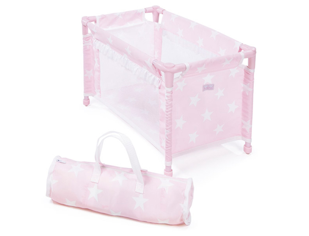 CUNA DE VIAJE CARLOTA COLOR ROSA 530X320X320 MM