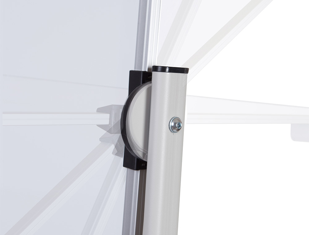 PIZARRA BLANCA ROCADA VOLTEABLE DOBLE CARA ACERO LACADO MAGNETICO CON BANDEJAS ACCESORIOS120X180 CM