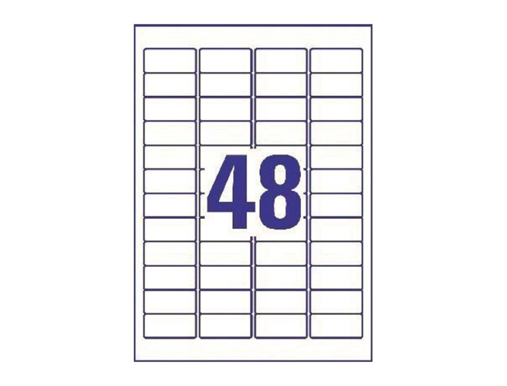 ETIQUETA ADHESIVA RESISTENTE AVERY POLIESTER BLANCO LASER 45,7X21,2 MM CAJA DE 960 UNIDADES