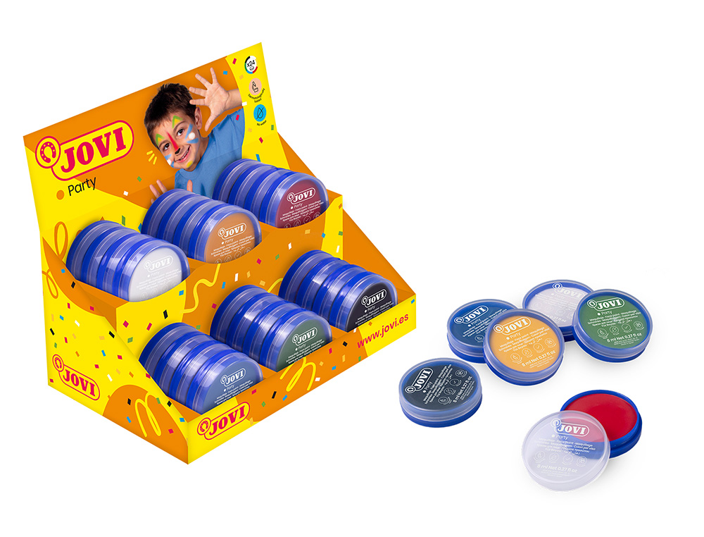 CREMA MAQUILLAJE JOVI FACE PAINT 8 ML EXPOSITOR DE 24 UNIDADES 6 COLORES SURTIDOS