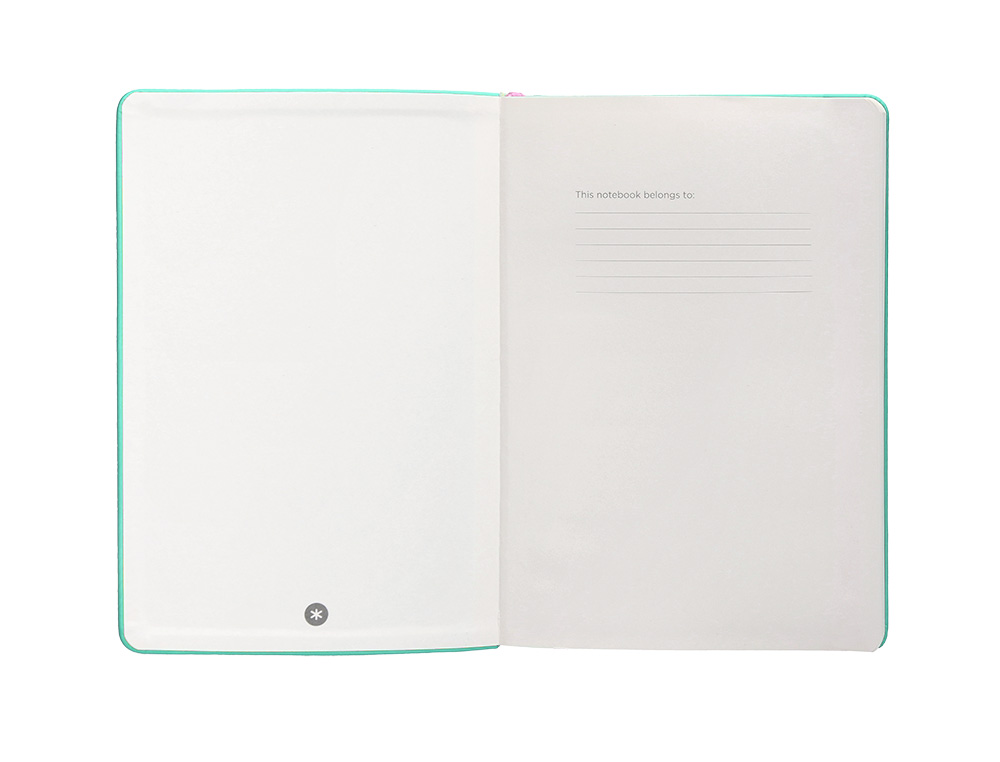 CUADERNO CON GOMILLA ANTARTIK NOTES TAPA DURA A4 HOJAS CUADRICULA ROSA Y TURQUESA 100 HOJAS 80 GR FSC