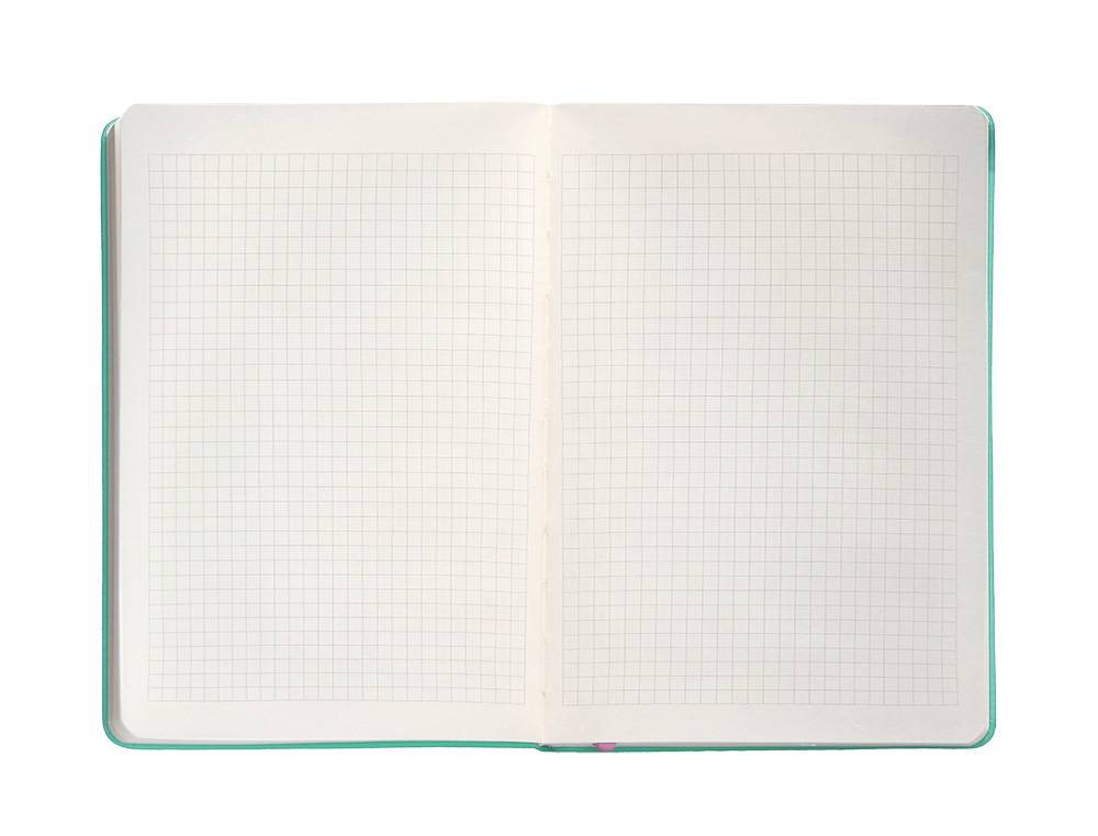 CUADERNO CON GOMILLA ANTARTIK NOTES TAPA DURA A4 HOJAS CUADRICULA ROSA Y TURQUESA 100 HOJAS 80 GR FSC