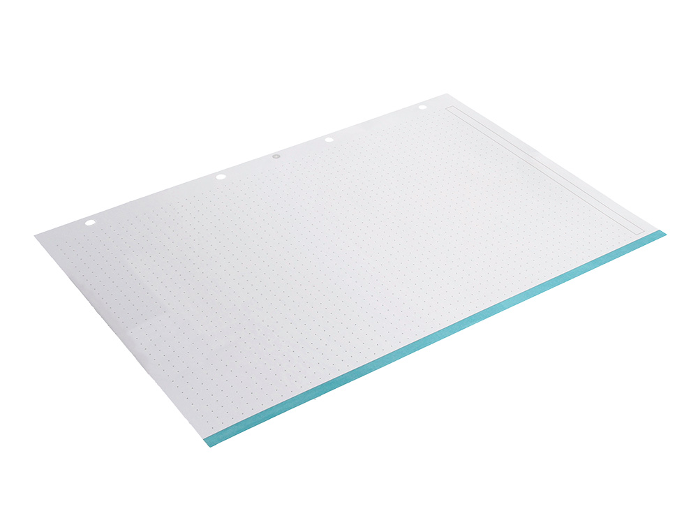 RECAMBIO ANTARTIK A4 100 HOJAS 90GR PUNTOS DOTS 4 TALADROS BANDAS DE 5 COLORES