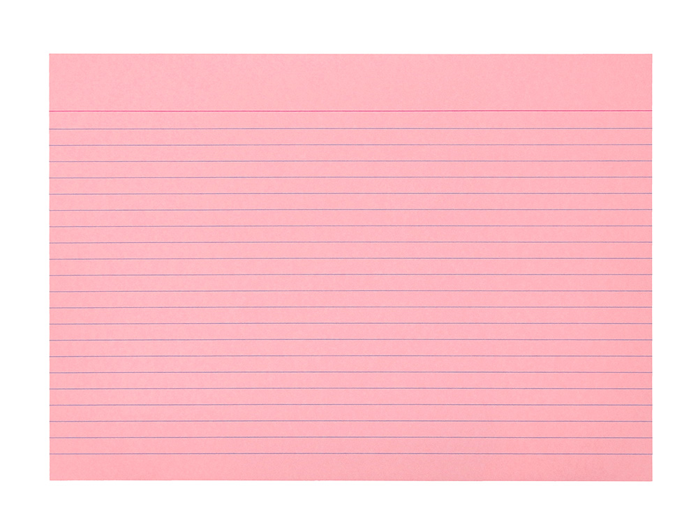 TARJETA LIDERPAPEL PARA ESTUDIAR RAYADA CARTULINA DE COLORES 170GR 100X150MM PAQUETE DE 200 UNIDADES