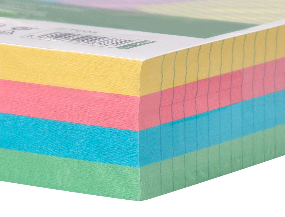 TARJETA LIDERPAPEL PARA ESTUDIAR RAYADA CARTULINA DE COLORES 170GR 100X150MM PAQUETE DE 200 UNIDADES