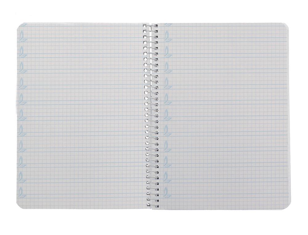 CUADERNO ESPIRAL LIDERPAPEL A5 PAUTAGUIA TAPA BLANDA 40H 75GR CUADRO PAUTADO 4MM COLOR VERDE