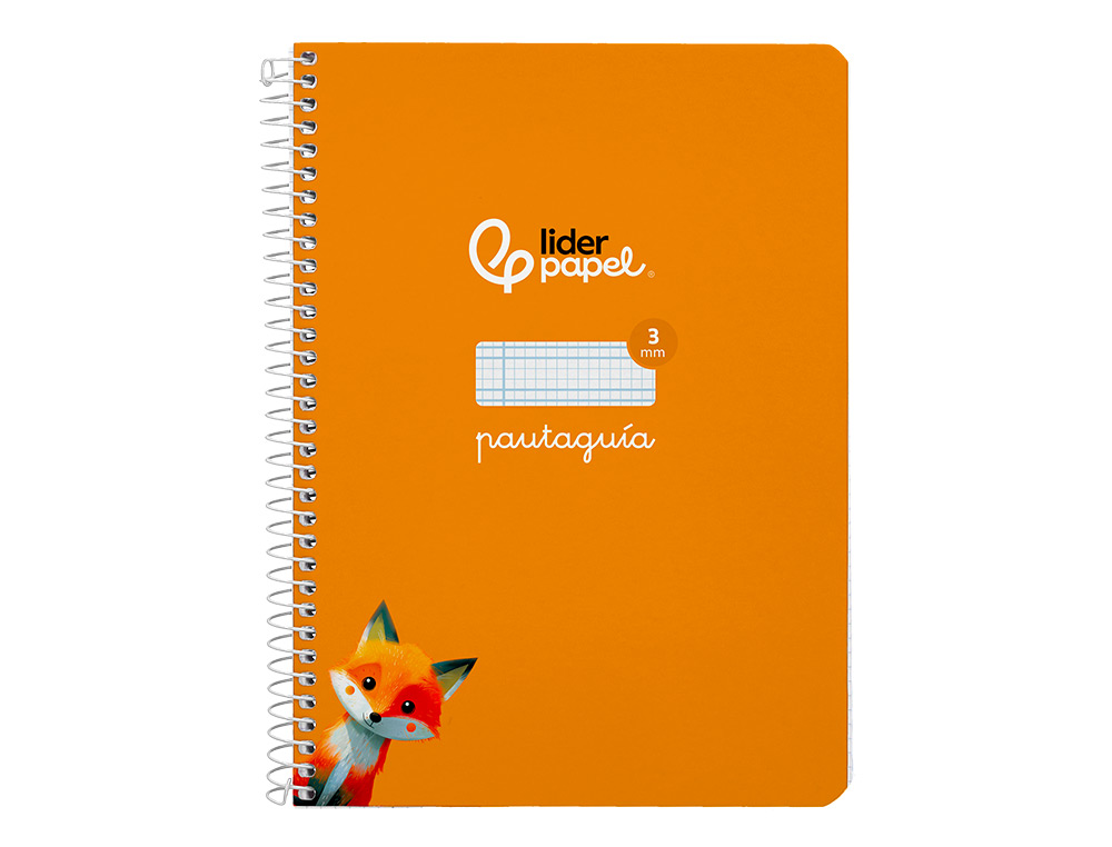 CUADERNO ESPIRAL LIDERPAPEL A5 PAUTAGUIA TAPA DURA 80H 90GR CUADRO PAUTADO 3MM COLOR NARANJA