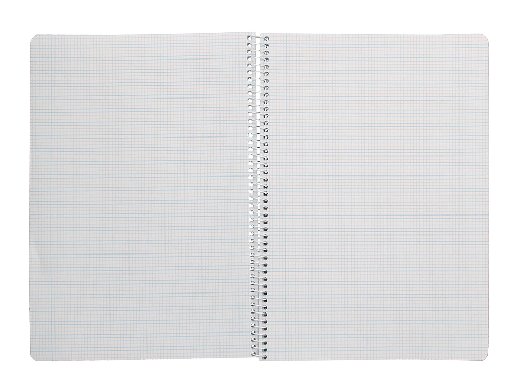 CUADERNO ESPIRAL LIDERPAPEL A4 PAUTAGUIA TAPA PLASTICO 80H 90GR CUADRO PAUTADO 3MM CON MARGEN COLOR AZUL