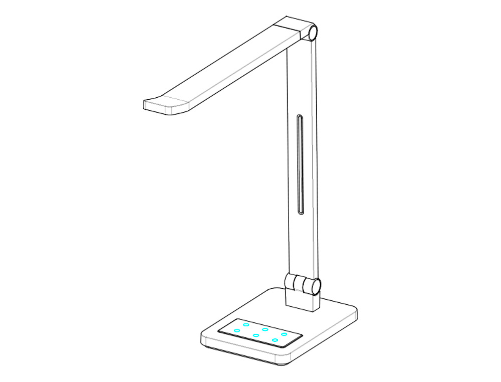LAMPARA DE ESCRITORIO Q-CONNECT 10W 550 LM TACTIL 3 NIVELES COLOR BRAZO OSCILANTE NEGRO