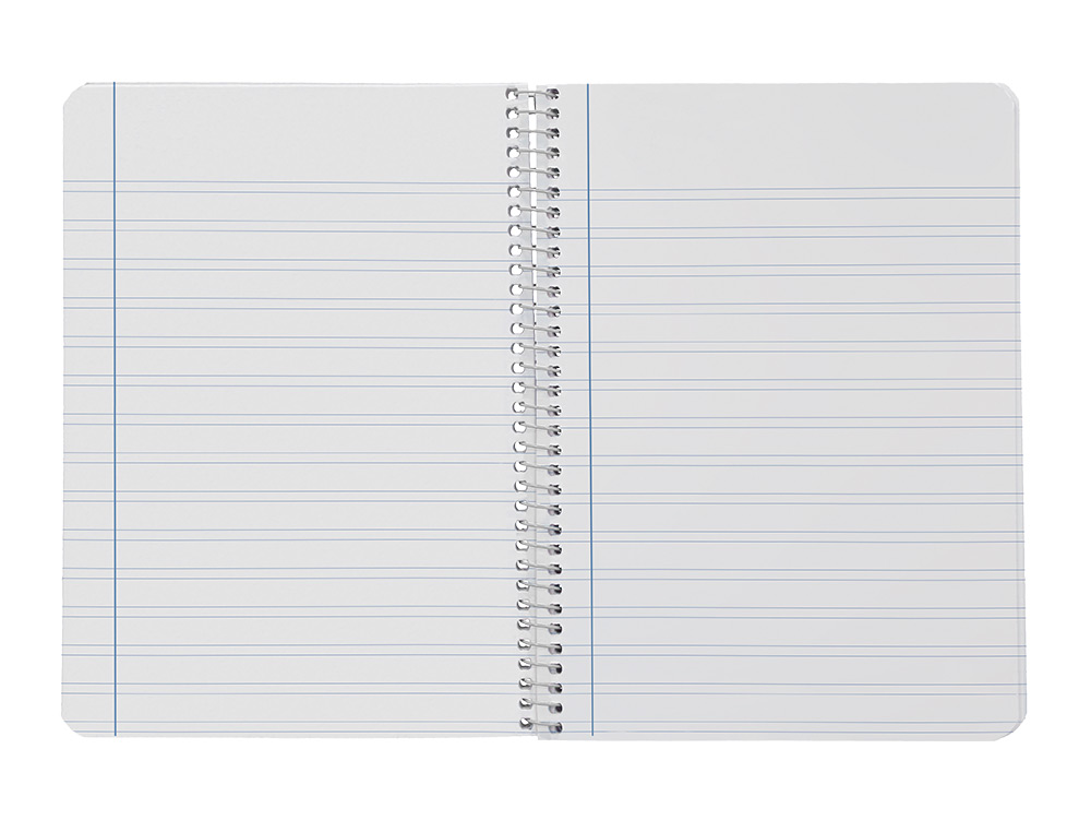 CUADERNO ESPIRAL LIDERPAPEL A5 WITTY TAPA DURA 80H 90GR PAUTA ANCHA 3,5MM CON MARGEN COLORES SURTIDOS