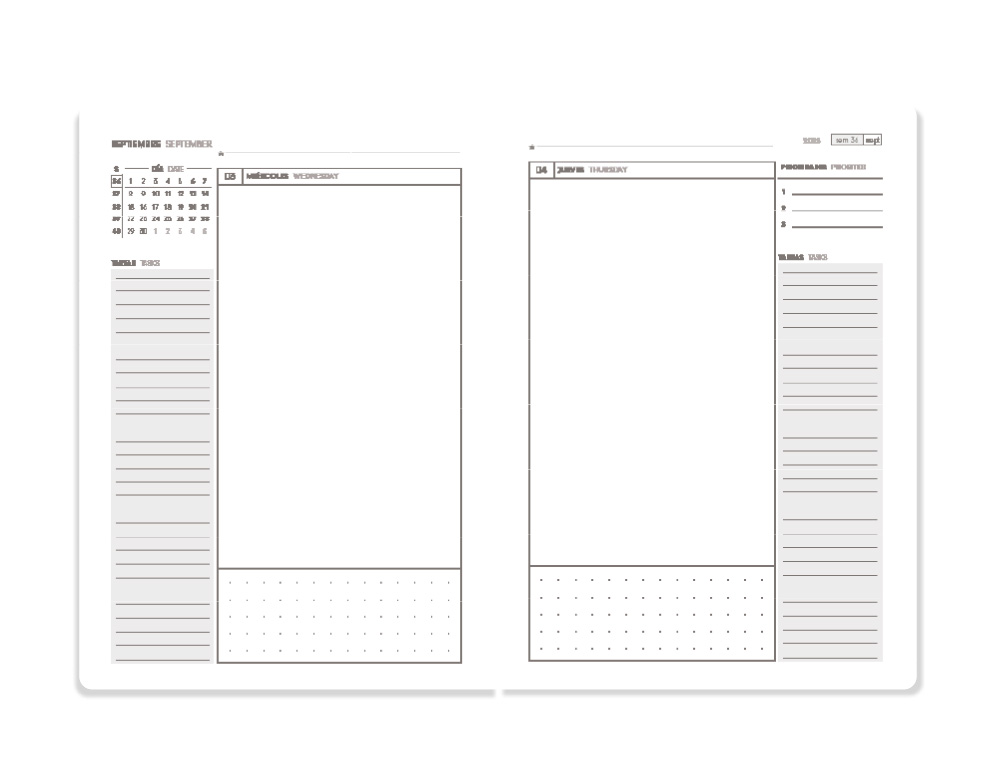 AGENDA ESCOLAR ANTARTIK 25-26 ESPIRAL ESSENTIALS AZUL OSCURO DIA PAGINA A5 BILINGE PAPEL FSC 80 GR