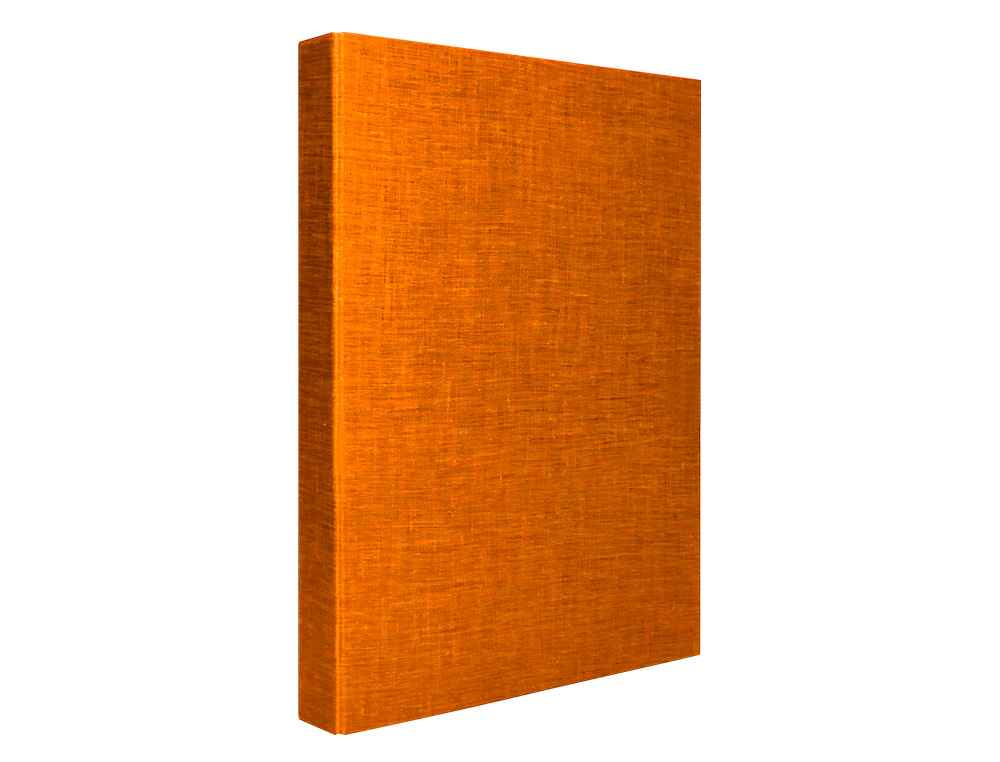 CARPETA DE 4 ANILLAS 25MM MIXTAS LIDERPAPEL FOLIO CARTON FORRADO PAPER COAT NARANJA