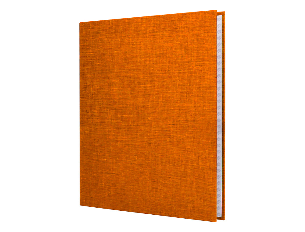 CARPETA DE 4 ANILLAS 25MM MIXTAS LIDERPAPEL FOLIO CARTON FORRADO PAPER COAT NARANJA