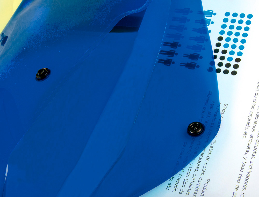 CARPETA LIDERPAPEL DOSSIER BROCHE 34352 POLIPROPILENO DIN A5 AZUL TRANSPARENTE