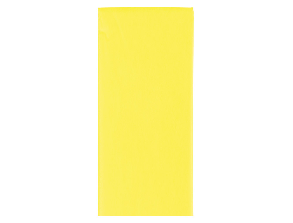 PAPEL SEDA LIDERPAPEL 52X76CM 18G/M2 BOLSA DE 5 HOJAS AMARILLO