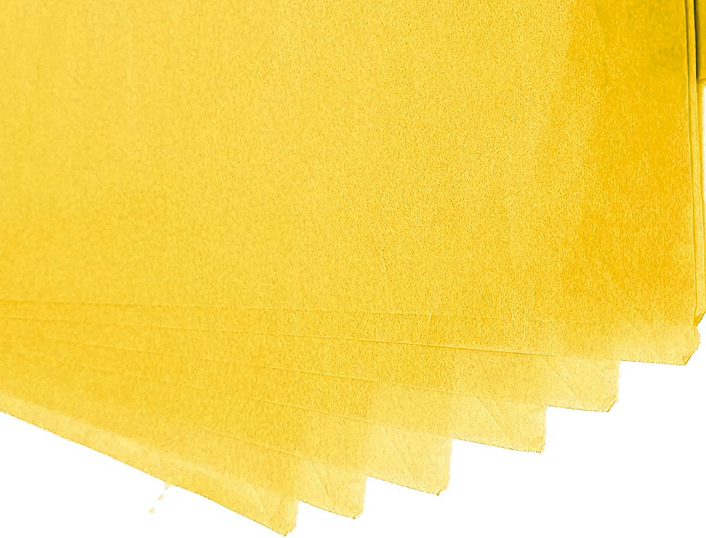 PAPEL SEDA LIDERPAPEL 52X76CM 18G/M2 BOLSA DE 5 HOJAS AMARILLO