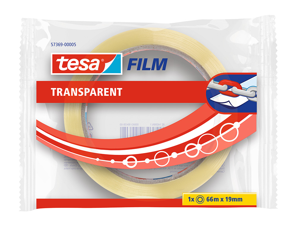 CINTA ADHESIVA TESA TRANSPARENTE 66 MT X 19 MM