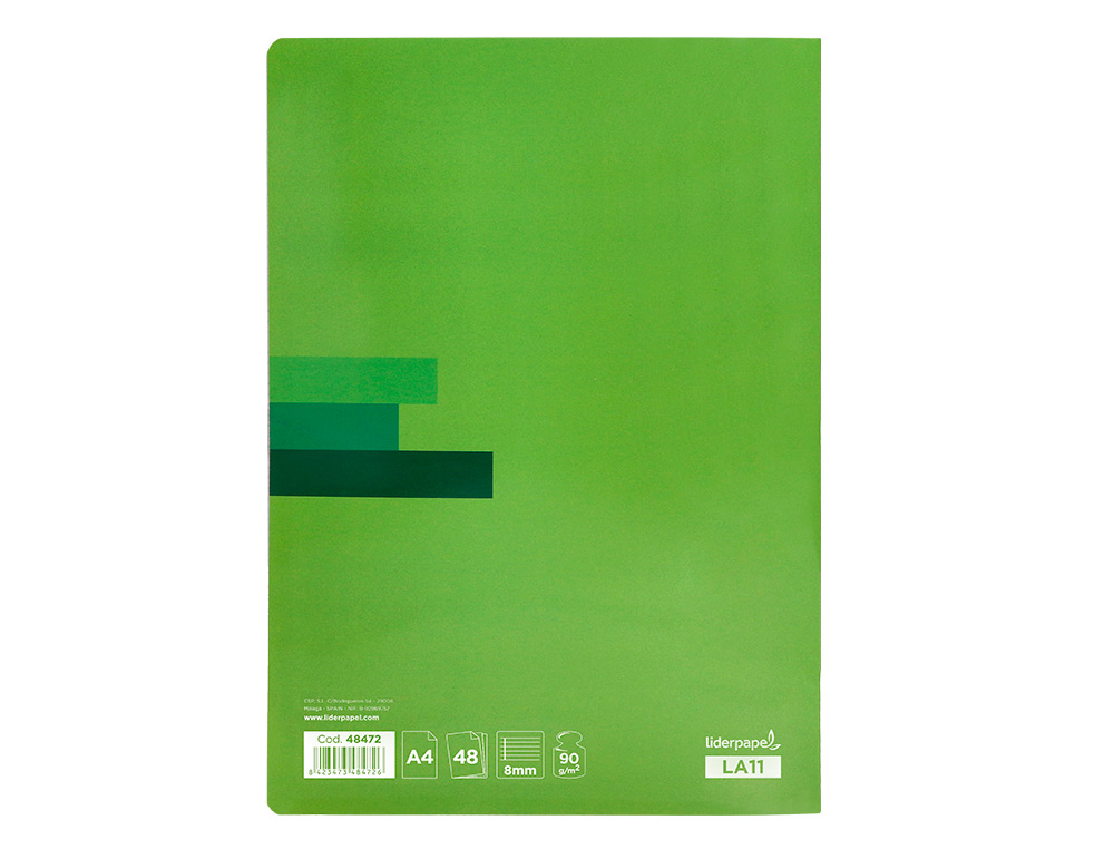 LIBRETA LIDERPAPEL SCRIPTUS A4 48 HOJAS 90GR HORIZONTAL CON MARGEN