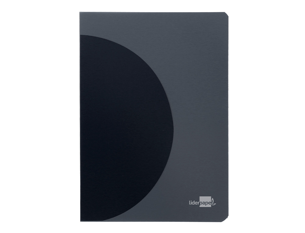 LIBRETA LIDERPAPEL 360 TAPA DE PLASTICO A4 48 HOJAS 90GR HORIZONTAL CON DOBLE MARGEN TAPA NEGRA