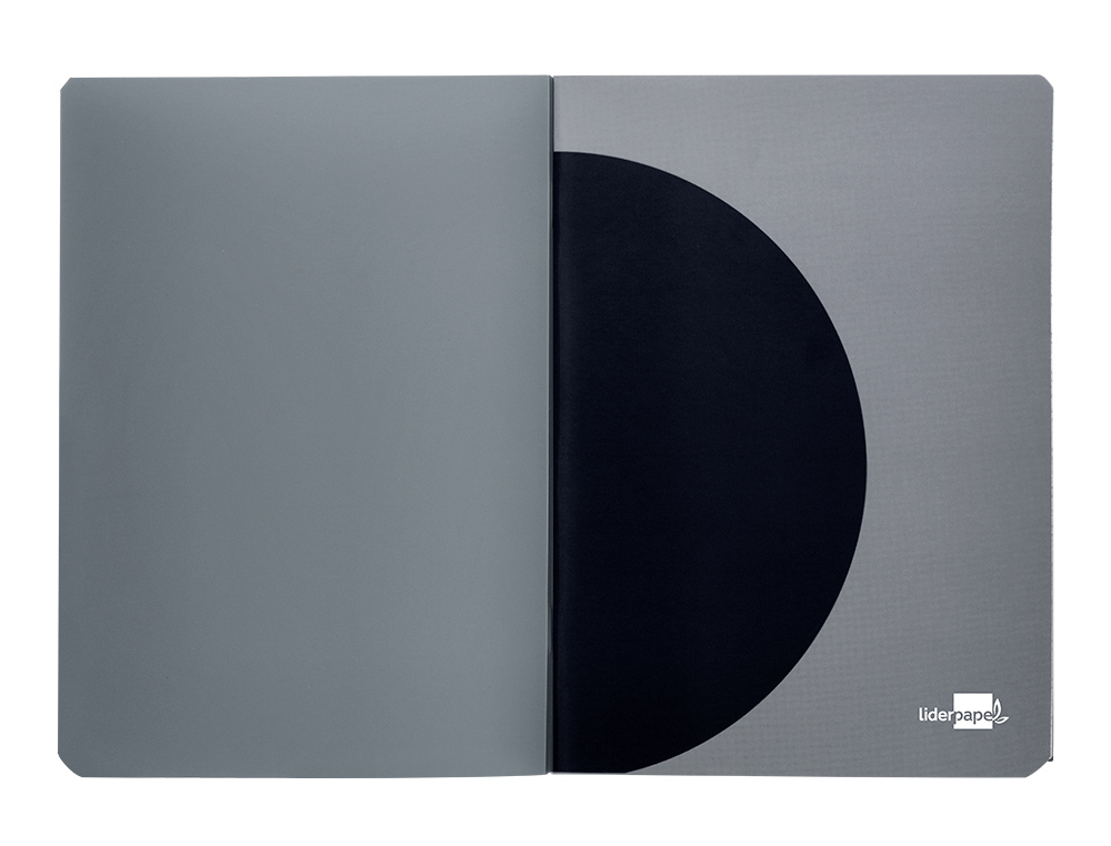 LIBRETA LIDERPAPEL 360 TAPA DE PLASTICO A4 48 HOJAS 90GR HORIZONTAL CON DOBLE MARGEN TAPA NEGRA