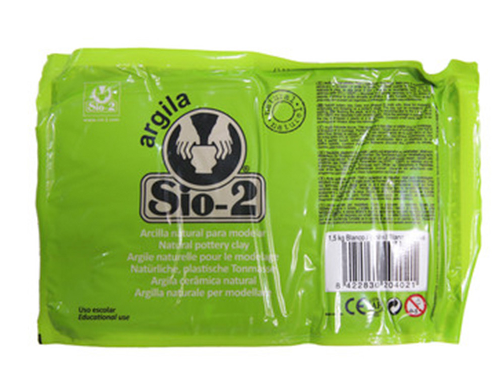 ARCILLA ARGILA SIO-2 COLOR BLANCO PAQUETE DE 1,5 KG